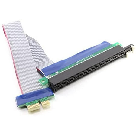 axGear PCI-E Express 1X to 16X Riser Card Extender Ribbon Flexible ...