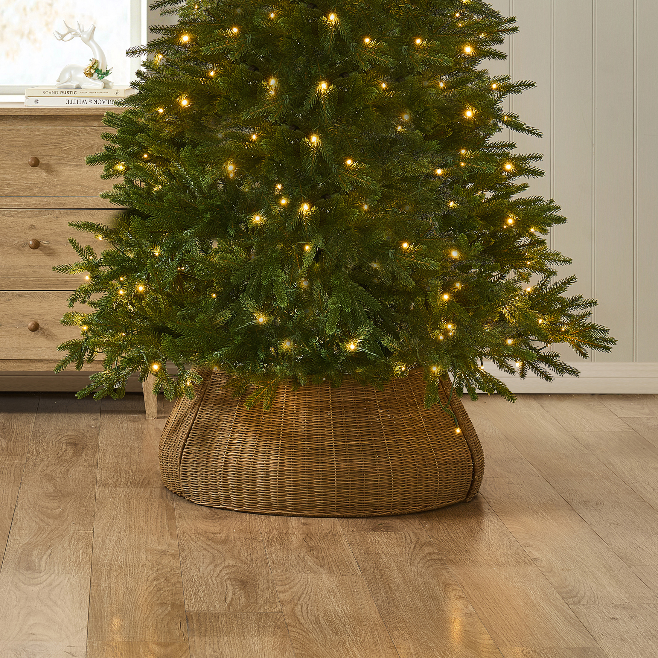 My Texas House Brown Rattan Christmas Tree Collar photo 6