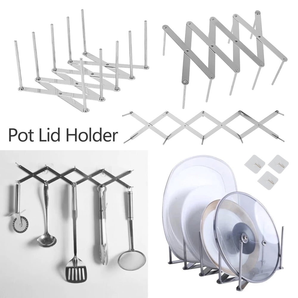 HOTBEST Pot Lid Holder Kitchen Lid Organizer for Plates, Cutting Boards