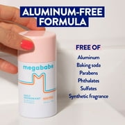 Megababe Rosy Pits Daily Deodorant Stick, Aluminum-Free, Clear & Clean, 2.6 oz