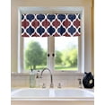 thumbnail image 2 of Navy Blue Dark Maroon Morocco Geometry Window Treatment Panel for Living Room Bathroom BedroomColor Blocks Retro Abstract Art Window Treatment Drapes for Bedroom Laundry Room Farmhouse 42x18in, 2 of 8