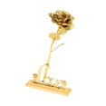 thumbnail image 3 of Flores Artificiales Rosa Foil Rose Flor Artificial Con Caja De Regalo Y Soporte Regalo único Dorado Oro Magideal Flores Artificiales Rosa, 3 of 7