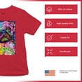 thumbnail image 4 of Tee Hunt Cute Pug Puppy Youth T-Shirt Dean Russo Colorful Neon Mosaic Dog Kids, Red, Medium, 4 of 5
