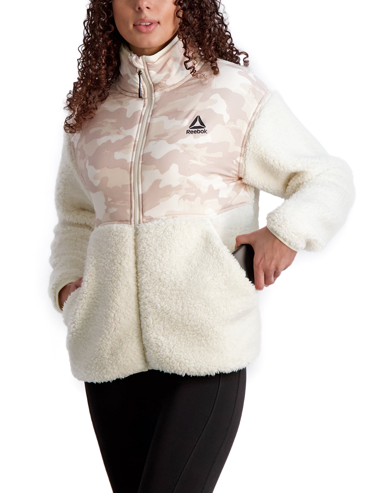 Reebok Women's Super Soft Gravity Sherpa Jacket with Pockets