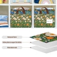 thumbnail image 4 of Yayeee Foldable Storage Basket for Shelves with Handles Waterproof Cloth Bins, Orange Floral Garden, 4 of 7