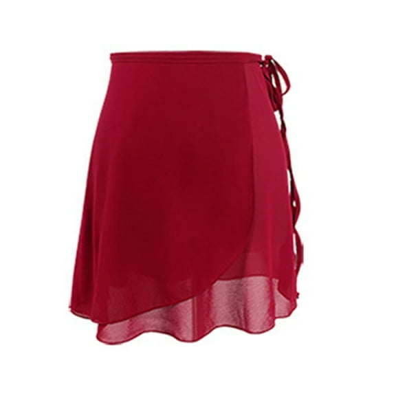 Tie Up Ballet Wrap Skirt Sheer Chiffon Dance Skirts with Adjustable Waist Tie Practice Gymnastic Skirt for Women