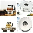 thumbnail image 2 of EeaseCA Stainless Steel Teapot Warmer Tea Coffee Glass Pot Candle Heating Base Warmer, 2 of 7
