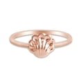 thumbnail image 1 of 14k Rose Gold Plated 925 Sterling Silver Lovely Tiny Coastline Seashell Ring Jewlery for Her Women Valentine's Day Birthday Ring Size-6.5, 1 of 1