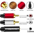 thumbnail image 4 of Cable adaptador de audio Yeung Qee de 3,5 mm hembra a 2 RCA macho de 5 m, 4 of 6