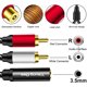 thumbnail image 4 of Cable adaptador de audio Yeung Qee de 3,5 mm hembra a 2 RCA macho de 5 m, 4 of 6