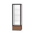 thumbnail image 4 of Waddell 576WB-BZ-BM Monarch 24 x 72 x 24 in. Black Marble Base Unlighted Floor Display Case, White Back - Dark Bronze, 4 of 7