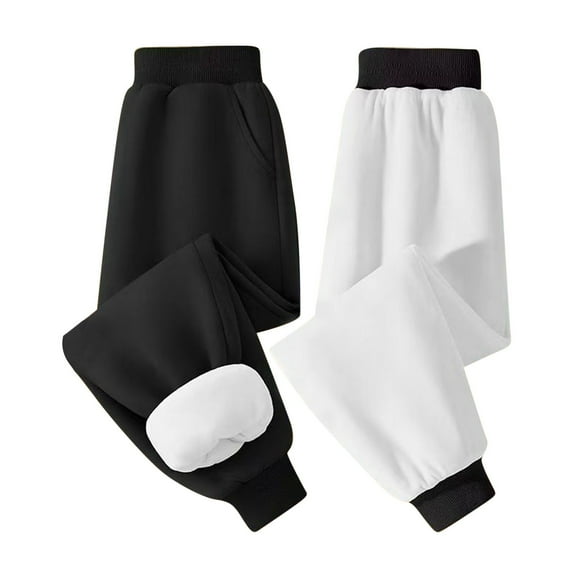 Hurxie Girls Winter Fleece Lined Pants Toddler Kids Warm Thermal Pants Fleece Pants 12 Years