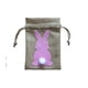 thumbnail image 5 of Bolsas de regalo con cordón de lino de imitación de Pascua, 6 uds., bonitas bolsas de dulces con forma de cola de conejo esquí esquí Gafas de esquí, 5 of 5