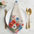 thumbnail image 2 of 4th of July Cloth Napkins, Red Blue Independence Day Floral Star Rustic Washable and Reusable Dinner Napkins Set of 2, Table Napkin for Kitchen Party Birthday Wedding Hotel Housewarming 20"x20", 2 of 9