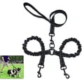 thumbnail image 1 of Double Dog Leash For 2 Dogs,Dog Leash,360° Tangle-Free Double Dog Leash,Multifunctional Detachable Leash,Elastic Material Shock Absorption, 1 of 5