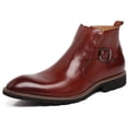 thumbnail image 2 of Botas altas para hombre, botas Martin de invierno, botas Chelsea con hebilla de cuero de vaca para hombre, botines con punta estrecha para hombre, 2 of 5