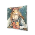 thumbnail image 3 of Deer Holding Christmas Gift Throw Pillow Covers 16x16 Inch 2 Packs Decorative Square for Living Room Couch Bed Sofa, 3 of 6