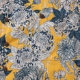 thumbnail image 3 of Yellow Hawaiian Shirt For Men Japanese Flower Shirt Camp Collar 100% Cotton Shirt, 3 of 8