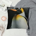 thumbnail image 2 of PRATYUS Decorative Throw Pillow Covers Square Pillow Covers Penguin Image Throw Pillow Cover for Sofa Double Sided Plush Pillow Case Cushion Case for Living Room White, 2 of 5