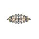 thumbnail image 1 of Pasador floral de cristal con diamantes de imitación azul marino precioso de Faship, 1 of 5