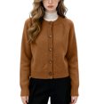 thumbnail image 5 of Enjoytime Cardigan Sweaters for Women Crew Neck Button Down Knit Cropped Cardigans Work Casual Trendy Fall Winter Clothes, 5 of 5