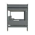 thumbnail image 6 of Euroco Wood Full Size Loft Bed Frame, Gaming Bed with Desk and Shelves, USB Charging Station and LED Light for Kids Teens, Dark Gray, 6 of 16