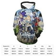 thumbnail image 2 of Genshin Impact Unisex Adult Hoodie Casual Hooded Sweatshirt Pullover Novelty 3D Printed Sweater Jacket XL, 2 of 8