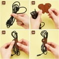 thumbnail image 3 of 4 Pcs Cord Organizer Cord Keeper Earbud Holder Headphone Cable Straps Wire Organizer Earphones Winder Cowhide Leather Cable Management Storage Straps for Electronics Earbuds USB diy, 3 of 7
