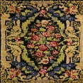 thumbnail image 1 of Ahgly Company Indoor Square Abstract Caramel Brown Medallion Area Rugs, 4' Square, 1 of 6