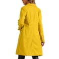 thumbnail image 3 of MODA NOVA Pea Coat for Juniors Notched Lapel Double Breasted Mid Long Winter Coats XS Yellow, 3 of 6