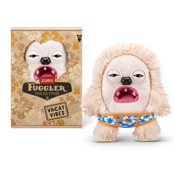 Fuggler Vacay Vibes 9 inch (Hedge Grog), Funny Ugly Monster Soft Plush Collectible Toy by ZURU