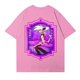 thumbnail image 4 of Hazbin Hotel Casual de la moda de las mujeres de manga corta Impreso Cuello Redondo Pullover Tops Rosa/3XL, 4 of 4