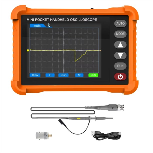 Kethvoz Mini-Oszilloskop DSO152 – 200 KHz, 2,5 MS/s, 2,8" Display, USB-C, 1000 MAh Akku – Tragbar Für Kfz & DIY