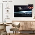 thumbnail image 5 of Elephant Stock Earth And Moon In Space Wall Art - Horizontal Canvas Wall Art - Living Room Wall Decor - Astronomy & Space Canvas - Gray And Beige Decor - 45" x 30", 5 of 8