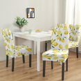 thumbnail image 5 of Dining Room Chair Covers 4pcs High Stretch Removable Washable Kitchen Chair Slipcovers for Home Party Hotel Wedding Ceremony, Universal Size (lemon), 5 of 7