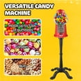 thumbnail image 2 of 15” Gumball Machine with Stand and Coin Bank - Bubble Gum Machine Candy Dispenser Vending Machine with Glass Globe and Metal Base - Vintage Style Gum Ball Machine by Great Northern Popcorn (Red), 2 of 11