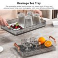 thumbnail image 4 of Rectangular Double Layer Drainage Tray Tea Tray With Elegant Design, Plastic Tea Service Tray For Parties And Coffee Table, 4 of 8