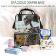 thumbnail image 4 of Kdxio Baby Diaper Backpack,Multi-Function Travel Backpack Nappy Bags,Nursing Bag, Fashion Mummy,Roomy Waterproof for Baby Care(Sunflower Butterfly Skull), 4 of 5