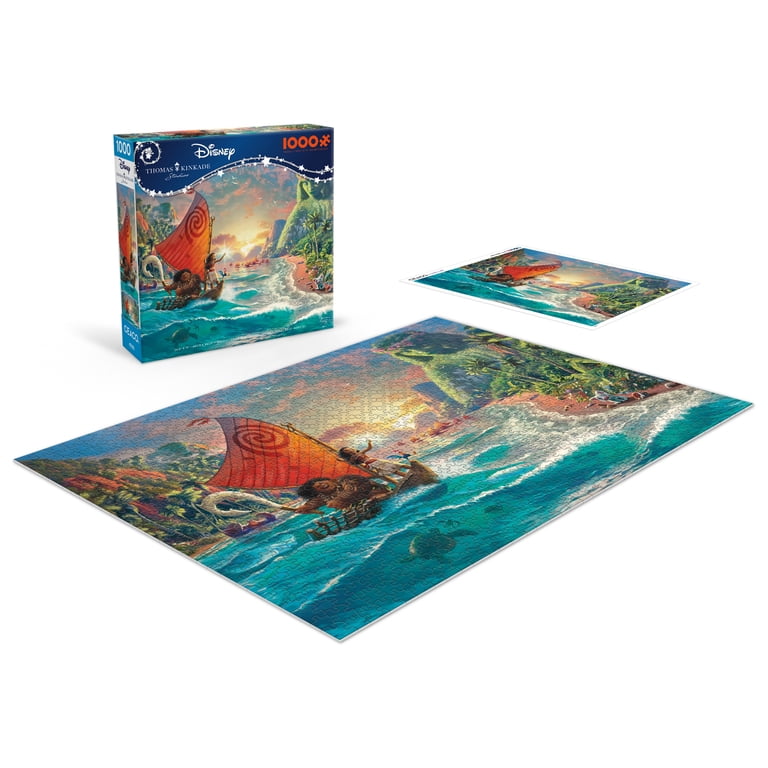 Ceaco, Disney Jigsaw Puzzle, Thomas Kinkade Moana 1000pc, Colorful