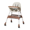 thumbnail image 2 of Silla Alta para Bebé, Trona Portátil, Asiento Compacto Y Ancho, Actividades Al Aire Libre, Silla de Comedor Multifuncional para Niños Pequeños para Ju marrón, 2 of 8