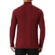 thumbnail image 3 of Suéteres de cuello alto para hombres INSPIRE CHIC, suéteres de punto cálidos de color sólido, suéteres de pullover L rojo, 3 of 6