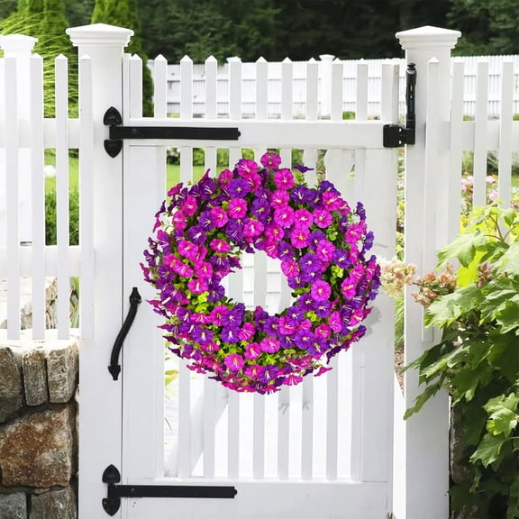 Orangide Spring Door Wreath, Artificial Greenery Wreath for Front Door Indoor Outdoor, Durable Construction All Season Holiday Home Decor, Porch Entryway Welcome Display