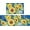 Painting Blue Sunflower, variant on Lemon Kitchen Mat Set of 2,Boho Orange Kitchen Rugs and Mats Non Skid Washable,Bohemian Kitchen Runner Rugs with Rubber Backing (17"x48"+17"x30")