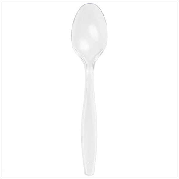 Premium Plastic Spoons Bulk Clear,Pack of 50 EA