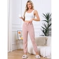 thumbnail image 3 of DARING DIVA Women's Drawstring Elastic Waist Cotton Pajama Pants XL Dusty Rose Stripe, 3 of 6