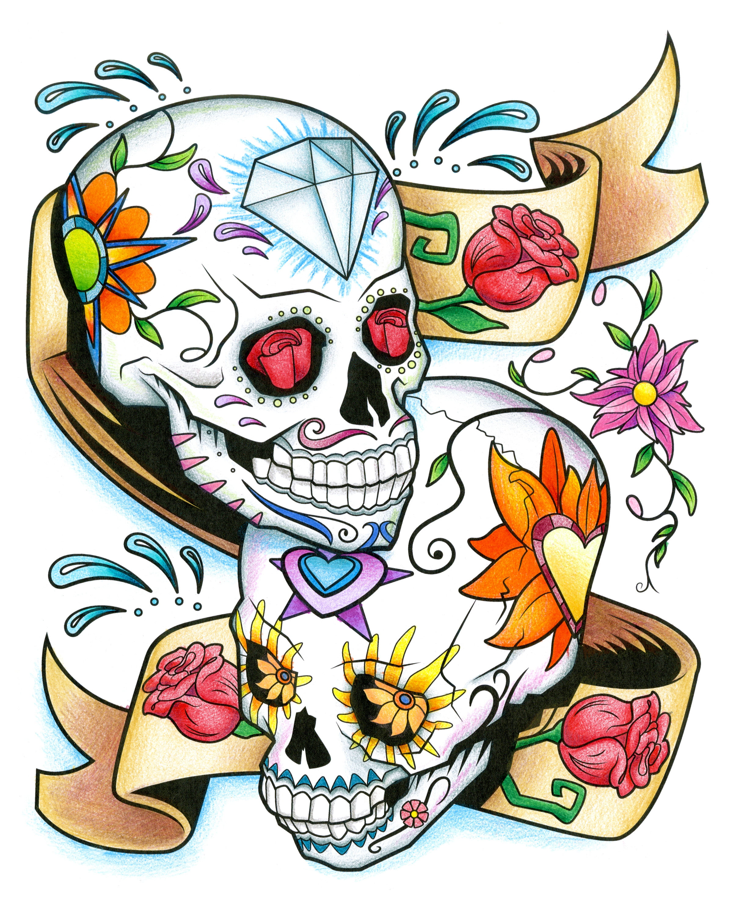 Crayola Art with Edge Sugar Skulls Coloring Books, 40 Pages 