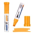 thumbnail image 1 of Uxcell Poster Markers, 2Pcs Large Capacity Permanent Huge Banners Posters Markers Bold Thick Chisel Tip Pens for Painting Drawing on Plastic Glass Fabric, Golden Yellow(0.5" Tip Width), 1 of 7