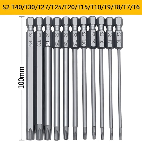ZEPARO Long Torx Security Head Screwdriver Set,Hex Shank For Industrial Use And Quick Change