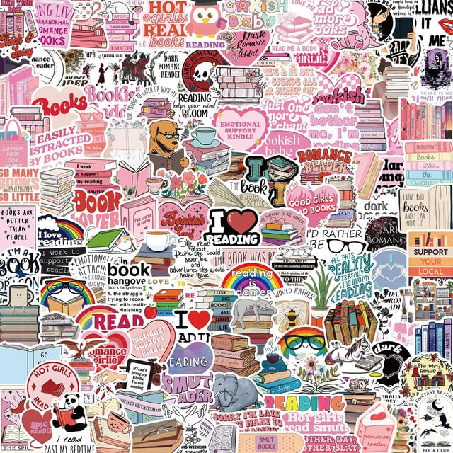 Paquete de pegatinas Dark Romance Aesthetic Bookish, 50 unidades