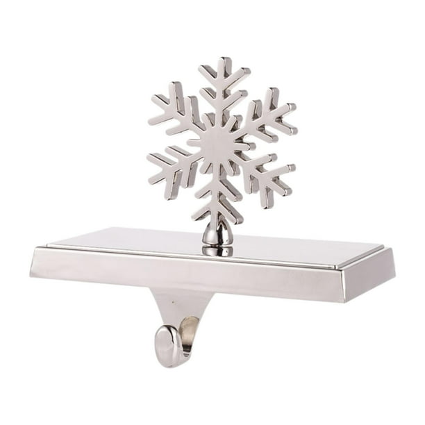 Gancho para calcetines navideños, soporte para calcetines, decoración para fiestas, colgador antideslizante para calcetines. Copo de nieve